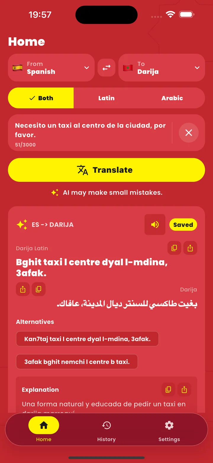 Darija Translator - Traducción de texto